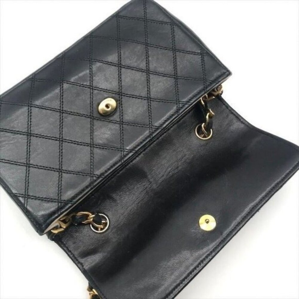 CHANEL 24K Vintage Single Flap Bag Large Coco Quilted Chain Shoulder Bag Purse - Picture 11 of 16